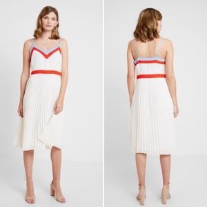 Banana Republic color block pleated midi dress